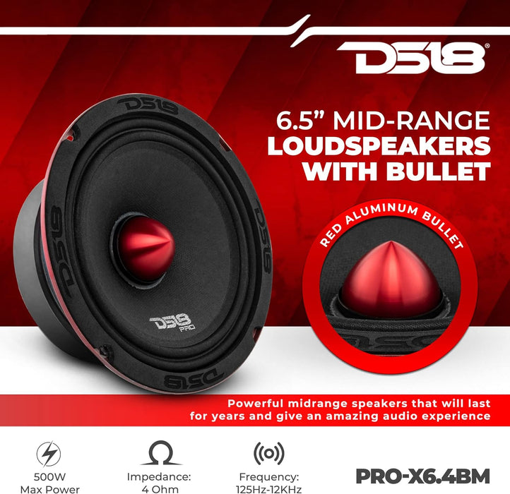 DS18 PRO-X6.4BM Loudspeaker - 6.5" Midrange Speaker