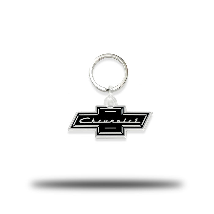 Image of a Chevrolet keychain with the iconic Chevrolet logo. The keychain is made from high-quality materials, showcasing craftsmanship and durability. Perfect for automotive enthusiasts looking to add a touch of style to their keys.