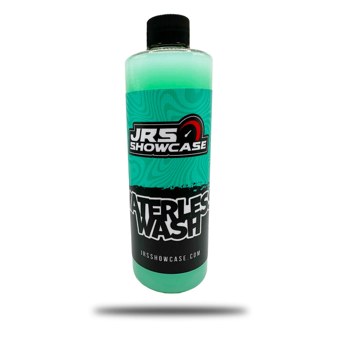 Jr's Showcase Waterless Car Wash – Eco-friendly, dual-purpose solution for a showroom shine. Ideal for car and truck shows, acting as both a waterless wash and a high-performance spray wax. Best waterless wash and wax, top-quality spray wax, and car detailing supplies.